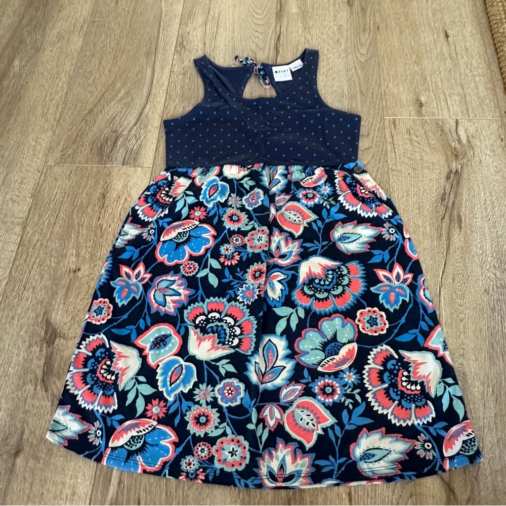 Roxy Navy and Floral Kids Dress